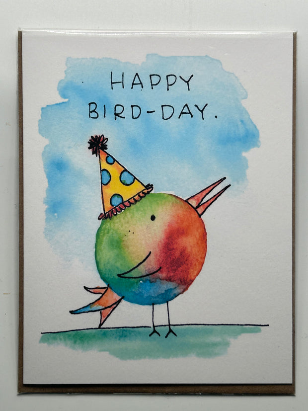 Blank Card - Happy Bird-day Suprema Rose