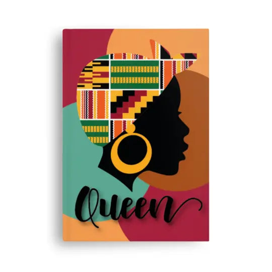 Queen's Journey: African-Themed A5 Lined Notebook Suprema Rose