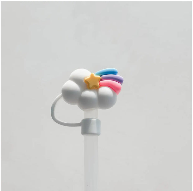 Colorful Rainbow & Clouds Strawtopper - Suprema Rose