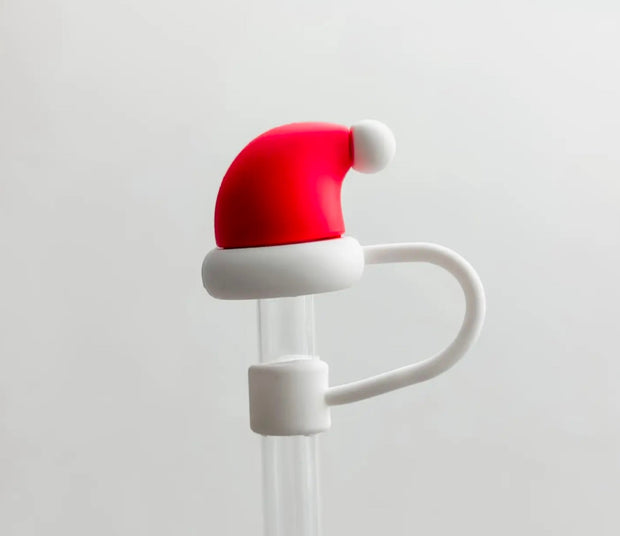 Red & White Santa Hat Strawtopper Suprema Rose