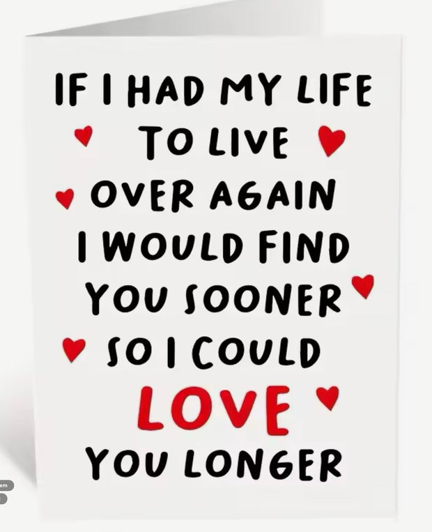 Love You Longer: Heartfelt Romance Greeting Card Suprema Rose