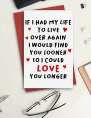 Love You Longer: Heartfelt Romance Greeting Card Suprema Rose