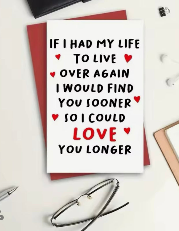 Love You Longer: Heartfelt Romance Greeting Card Suprema Rose