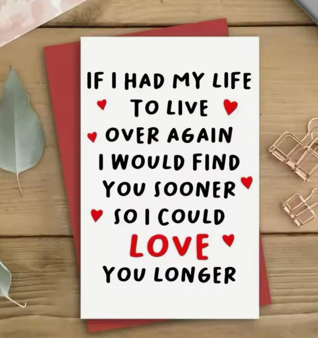 Love You Longer: Heartfelt Romance Greeting Card Suprema Rose