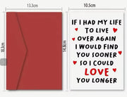 Love You Longer: Heartfelt Romance Greeting Card Suprema Rose