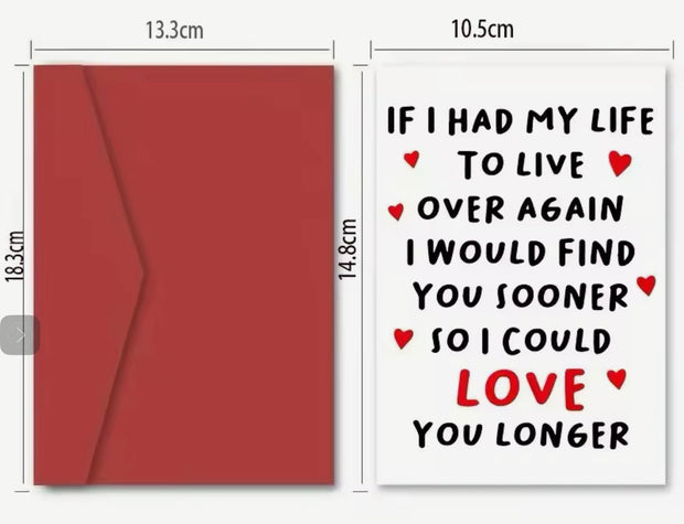 Love You Longer: Heartfelt Romance Greeting Card Suprema Rose