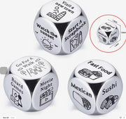 Stainless Steel Date Night Dice Set – Adult Entertainment for Endless Fun Suprema Rose