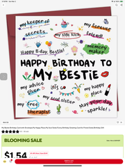 Happy Birthday, Bestie Card Suprema Rose