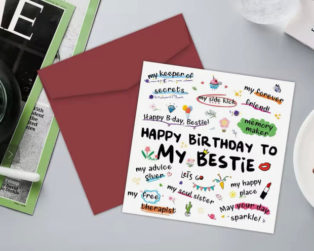 Happy Birthday, Bestie Card Suprema Rose