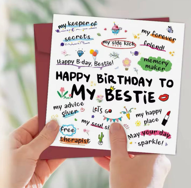 Happy Birthday, Bestie Card Suprema Rose