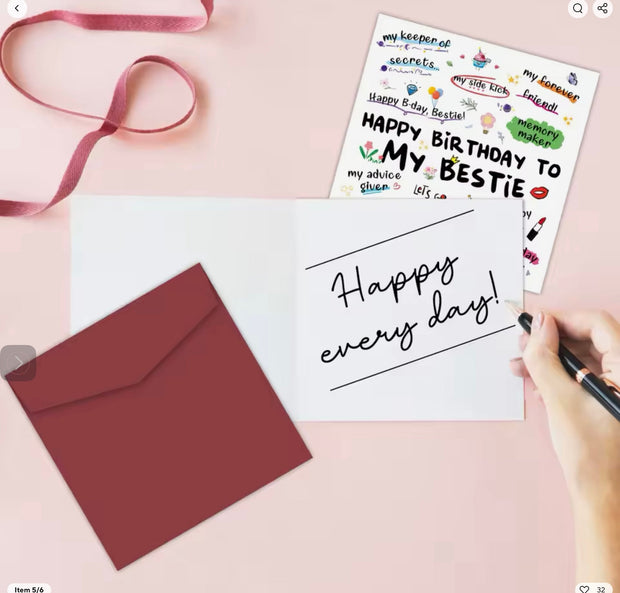 Happy Birthday, Bestie Card Suprema Rose
