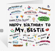 Happy Birthday, Bestie Card Suprema Rose