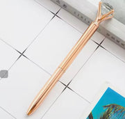 Gold Diamond Topped Writing Pen&nbsp; Suprema Rose