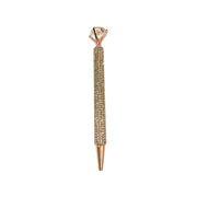 Brown Blinged Diamond Topped Writing Pen Suprema Rose
