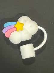 Colorful Rainbow & Clouds Strawtopper - Suprema Rose