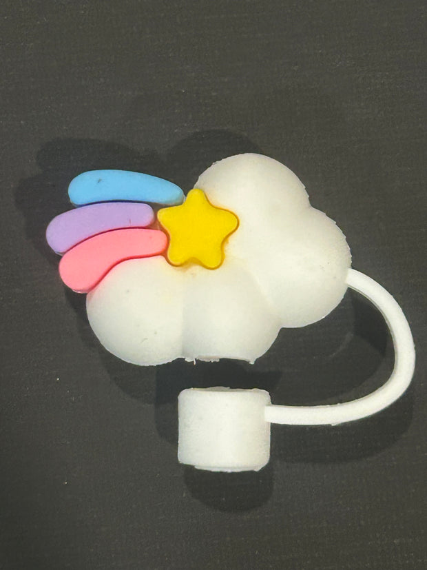 Colorful Rainbow & Clouds Strawtopper - Suprema Rose