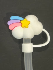 Colorful Rainbow & Clouds Strawtopper - Suprema Rose