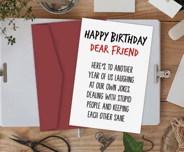Cherished Moments: Happy Birthday Dear Friend Card Suprema Rose