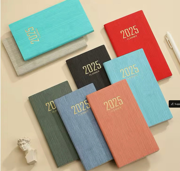 2025 Portable Planner: 365-Day Durable Cover Daily &amp; Weekly Schedule Notebook Suprema Rose
