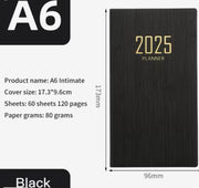 2025 Portable Planner: 365-Day Durable Cover Daily &amp; Weekly Schedule Notebook Suprema Rose