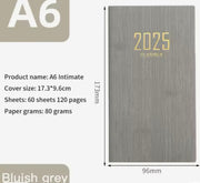 2025 Portable Planner: 365-Day Durable Cover Daily &amp; Weekly Schedule Notebook Suprema Rose