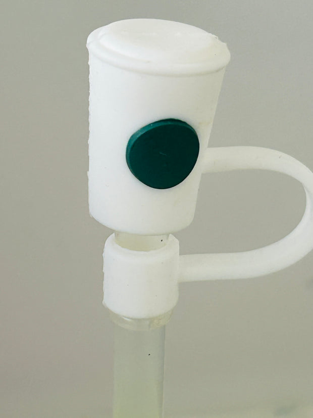 White and Green Starbucks inspired Strawtopper - Suprema Rose