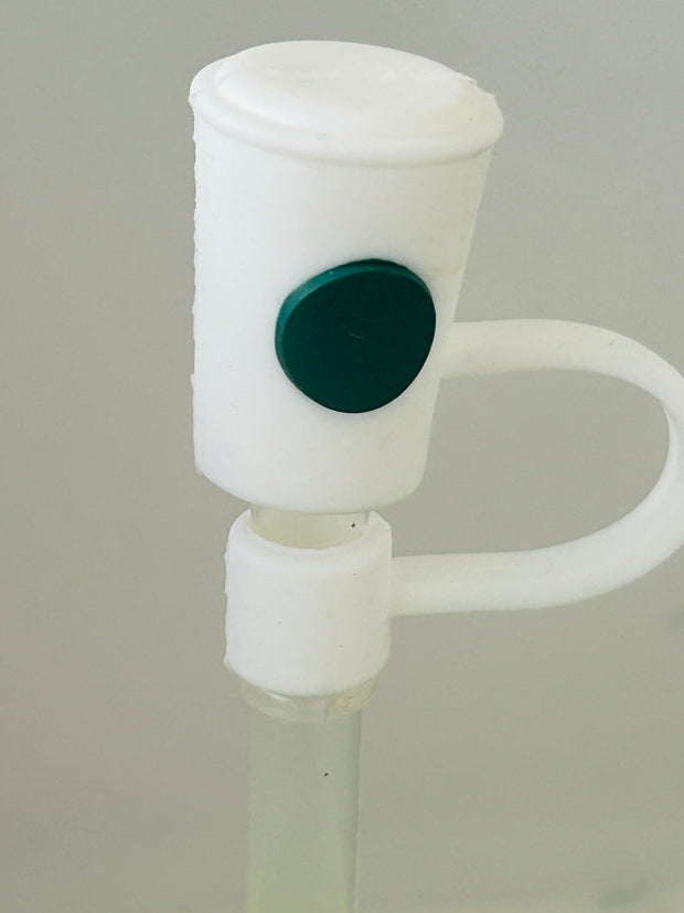 White and Green Starbucks inspired Strawtopper - Suprema Rose