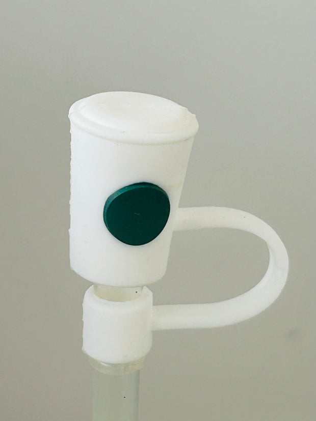 White and Green Starbucks inspired Strawtopper - Suprema Rose