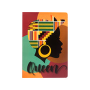 Queen's Journey: African-Themed A5 Lined Notebook Suprema Rose